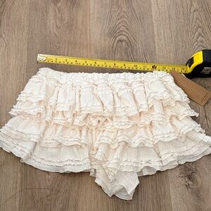 Cream bloomer shorts
